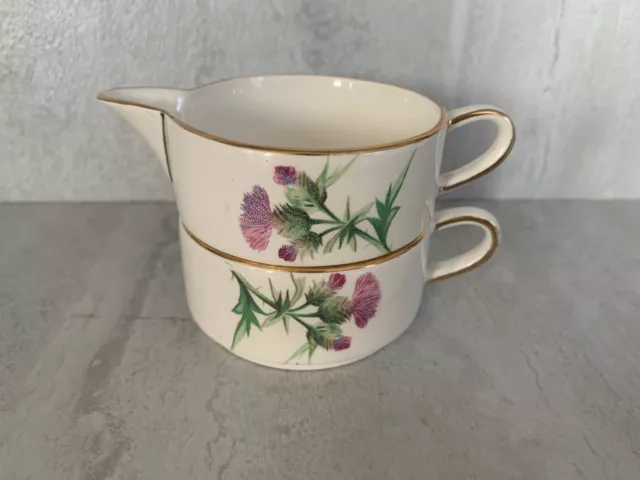 Royal Winton ~ Grimwades Vintage Mini Stacking Creamer & Sugar Bowl ~ England 2