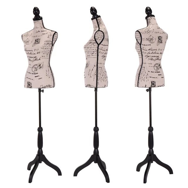FEMALE MANNEQUIN TORSO Dress Form Clothing Display Rack w/Tripod Stand