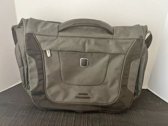 Tumi Ttech Expandable Laptop Messenger Bag Olive Green