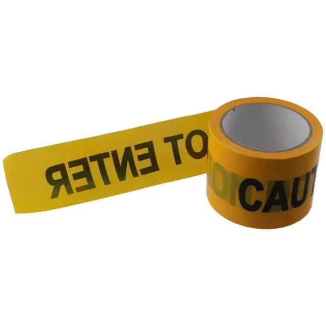 Rollo de cinta de precaución amarilla de 7,5 cm*100 m no entrar en áreas peligrosas/peligrosas