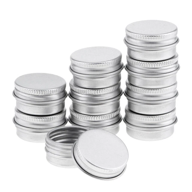 10 piezas Mini frasco de aluminio lata crema bálsamo vela contenedor cosméticos botellas caja