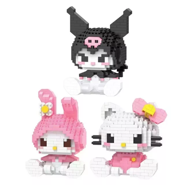 Sanrio Lego Kuromi, Hello Kitty and My Melody Kawaii UNBUILT