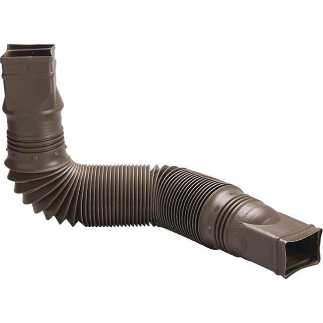 Amerimax Flex-A-Spout Brown Vinyl Downspout Extension 85019 Pack of 12 Amerimax