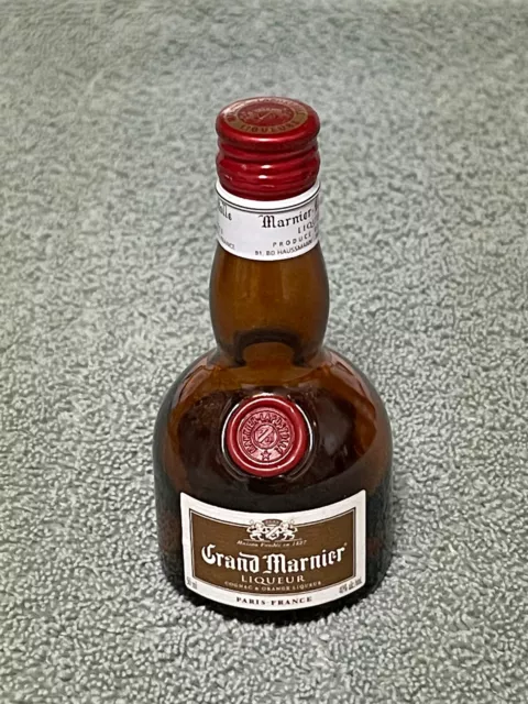 1 Empty Gran Marnier Brown Glass 50 Ml Bottles With Cap.