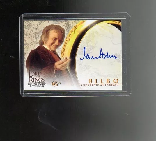 Lord Of The Rings  The Fellowship of the Ring  Sir Ian Holm autograph card