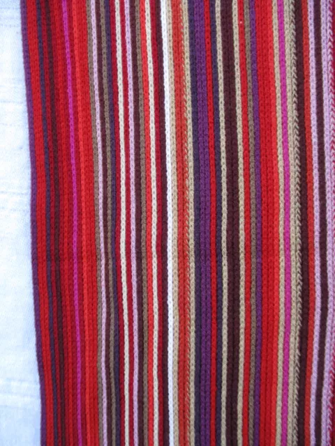 V. FRAAS MULTISTRIPE Soft Knit Stripe Scarf Acrylic 68
