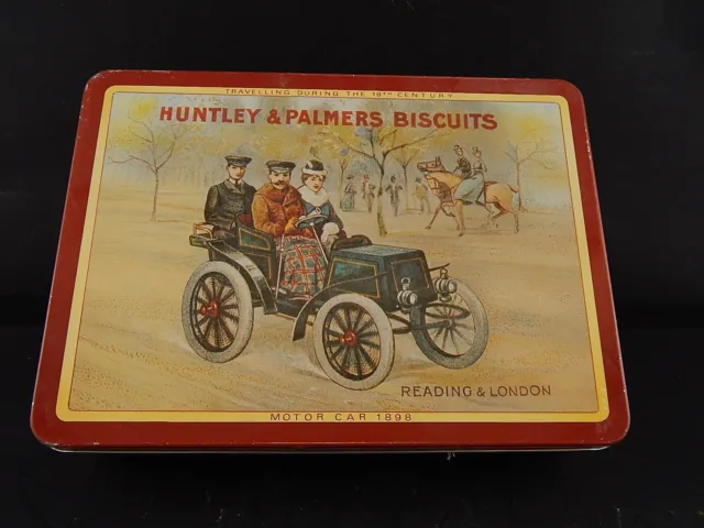 Collezione Vintage Scatola Latta Inglese Biscotti Huntley & Palmers Biscuits #