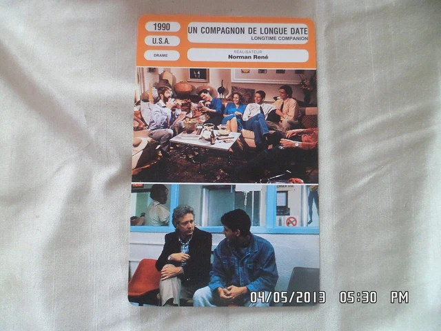 CARTE FICHE CINEMA 1990 UN COMPAGNON DE LONGUE DATE Bruce Davison Cambell Scott
