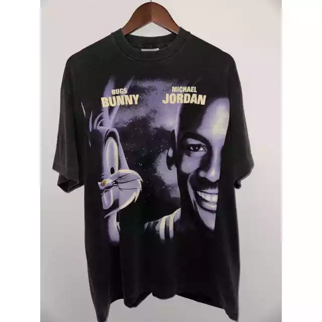 Space Jam Michael Jordan Vintage Reprint Single Stitch T-shirt Looney Tunes Tag