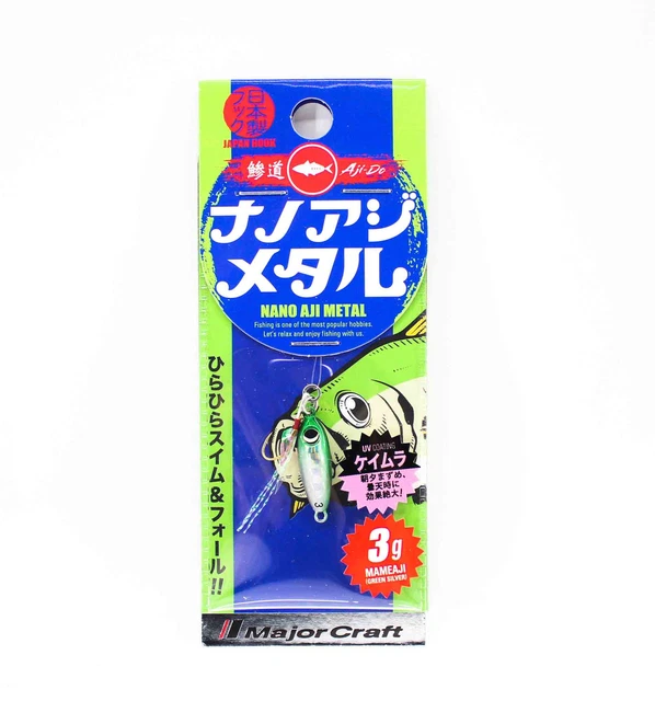Leurres Métalliques Major Craft Aji Metal AD-AJIMETA 3g - Pour Pêche En Mer, Type Coulant