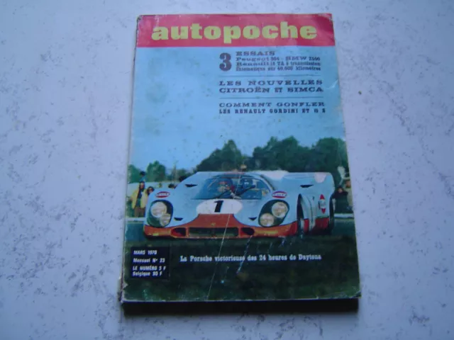 Autopoche 23 m70 Dangel  R8 Gordini R8S Simca Rallye Peugeot 304 2CV Maverick