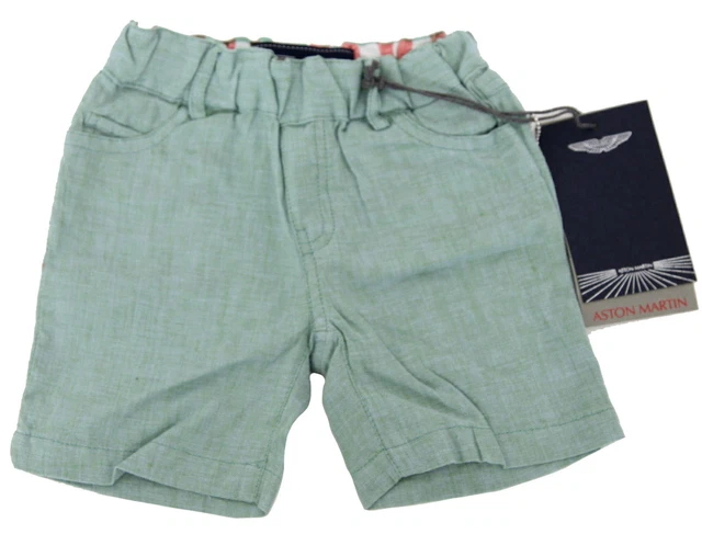 Pantaloni bambini Aston Martin pantaloncini corti taglia 62/68 3-6 mesi UK 2 ANJE3180 verdi
