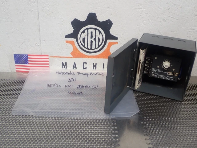 Automatic Timing Controls Type 321 115VAC 10A 230VAC 5A Time Delay Relay & Box