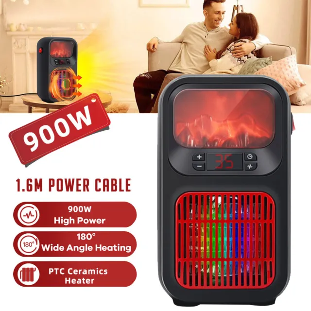 900W Mini Electric Heater Portable Desktop Fan Heater Ceramic Heating for Home