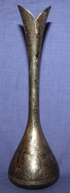 Vintage hand made silver plated vase