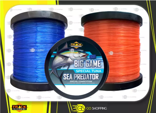 Track Line "Exterminator" Blu Rosso 30/50/80 Lbs Libbre Monofilo Drifting Traina