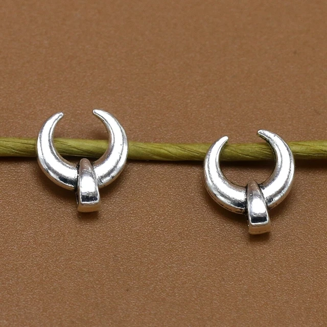 100 stücke Legierung Ox Hörner Anhänger Charme DIY Schmuckherstellung Zubehör 11