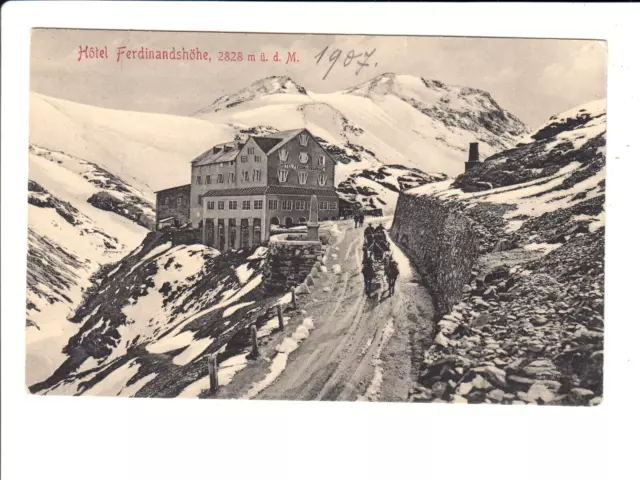 postcard 24839, postcard, hotel Ferdinandshöhe, stelofser yoke, Italy,1907