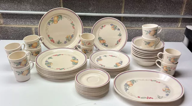 Corelle Corning Ware Abundance Fruit Dishes Lot Of 73 Pieces All New Excellent