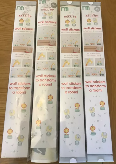 Mothercare Roll Up  Roll Up  ( Circus ) Wall Stickers X 4 Packs