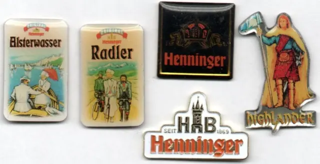 🍺Pin-Lot 5 Bier Beer Pins Henninger Brauerei Frankfurt Alster Radler Highlander
