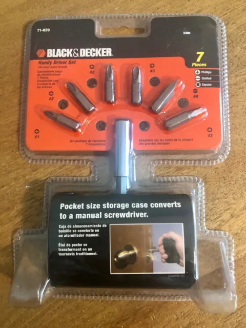 Black & Decker Handy Driver Set 7 Pieces NEW
