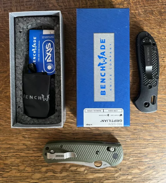 Benchmade 550-S30v 3.45 inch Griptilian Sheepsfoot Knife, G10 Scales