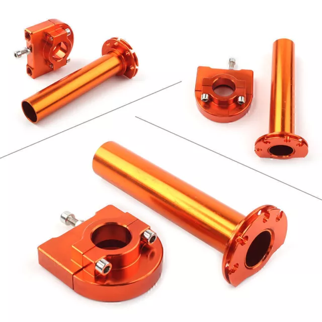 7/8 Zoll Turn Twist Gaslenker Gasrohr für Moto Universal CNC Orange