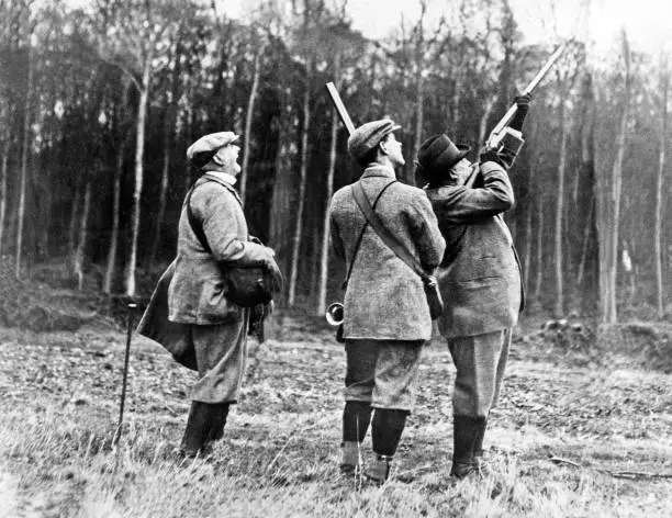 King Edward VII at one of his Royal shooting parties 1899 Old Photo