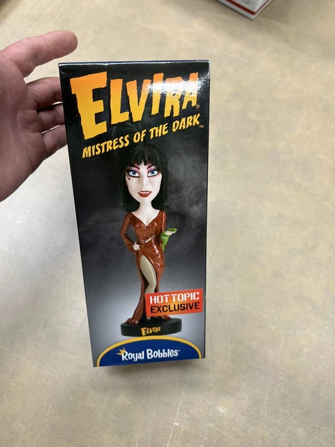 Royal Bobbles Elvira Mistress of the Dark Bobblehead 2019 RED DRESS Rare NIB