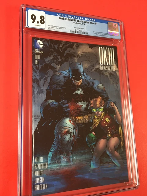 DARK KNIGHT III :  THE  MASTER  RACE # 1 CGC 9.8  1:500 Ratio LEE VARIANT GEM !!