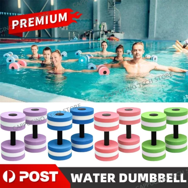 2Pcs Water Dumbbells Aquatic Exercise Dumbells Water Aerobics Workouts Barbells