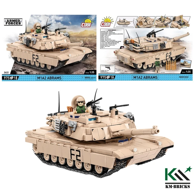 COBI – Lot De 2 Chars Abrams M1A2 Et SEPv3 – échelle 1:35 – Briques De Construction