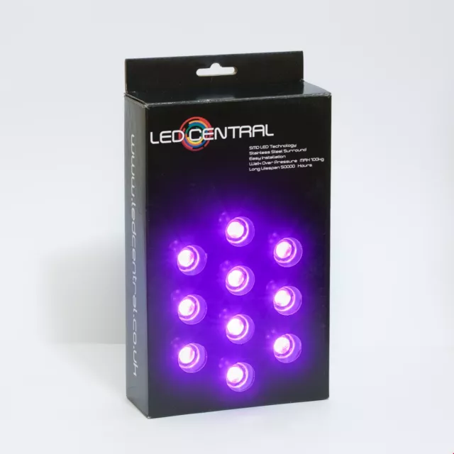 10x30mm PURPLE LED Deck/Decking/Plinth/Kickboard/Kitchen/Garden light Kit