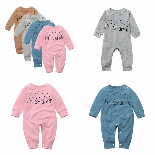 Abiti neonato lettera romper bambino bambina tuta nuova