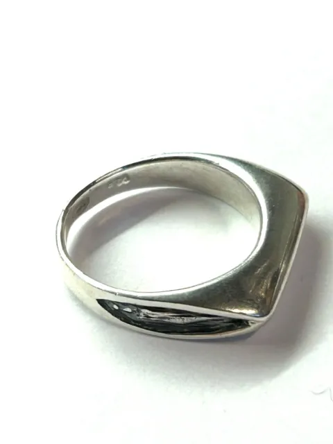 Schöner flacher Silberring 925er Sterling Silber Ring Gr. 55