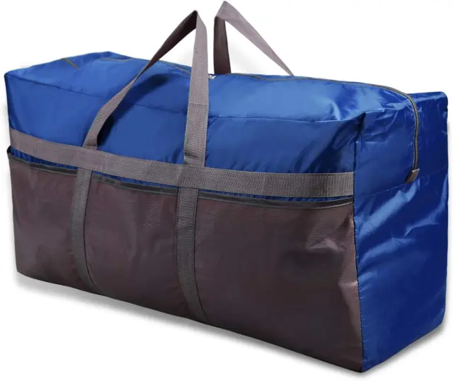Travel Duffle Bag Extra Large Foldable Duffel Sports Gym Luggage Carry Blue New