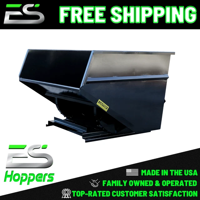 4 Yd Wright Self Dumping Hopper- Trash - Demo- Recycling Hopper- Free Shipping