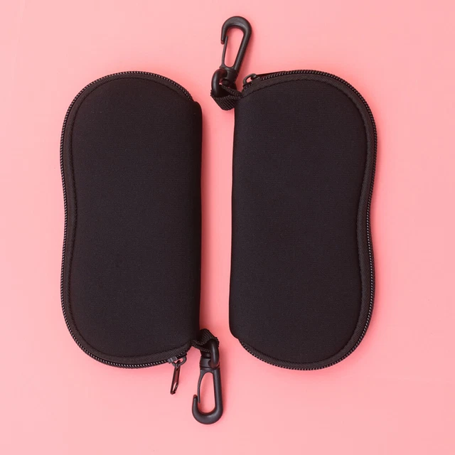 2 piezas bolsa de gafas de sol portátil estuche multifuncional
