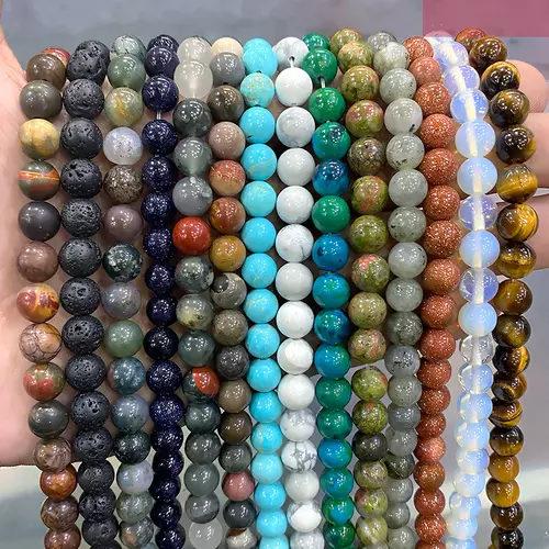 Natural Stone Beads Eye Agates Quartz Loose Beads Diy Bracelet Necklace Jewelry