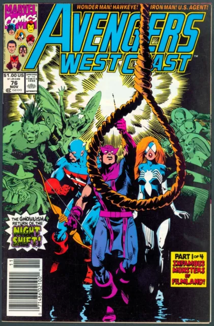 Avengers West Coast 76 NM+ 9.6 1991 Marvel