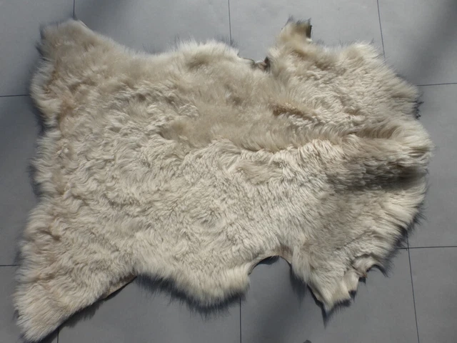 Piel de oveja piel de cuero natural toscana cabello largo ondulado con espalda de gamuza gris oscuro
