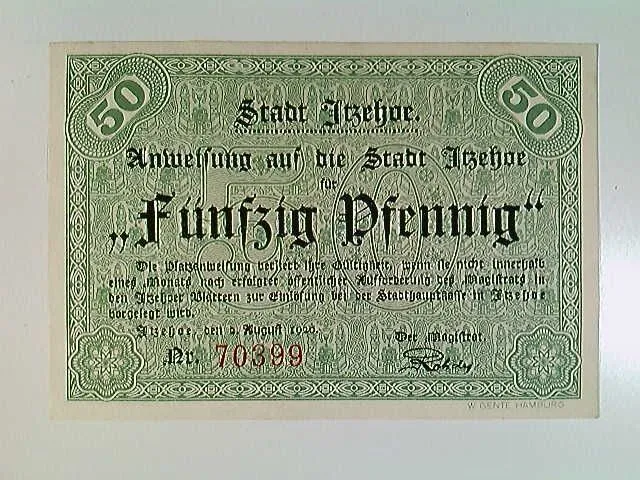 Notgeld, Stadt Itzehoe, 50 Pfennig, 1920