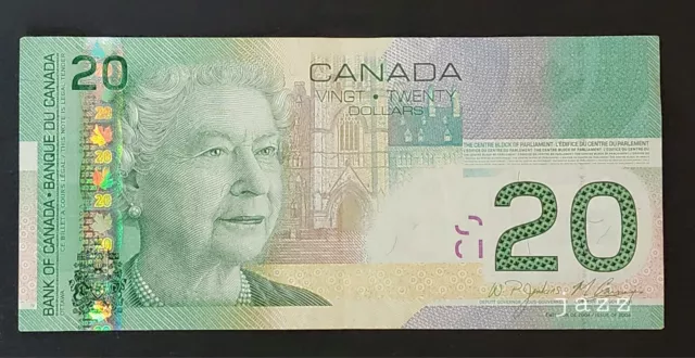 2004 Canada $20 Banknote Twenty Dollar Paper Money Serial #ARW5622098