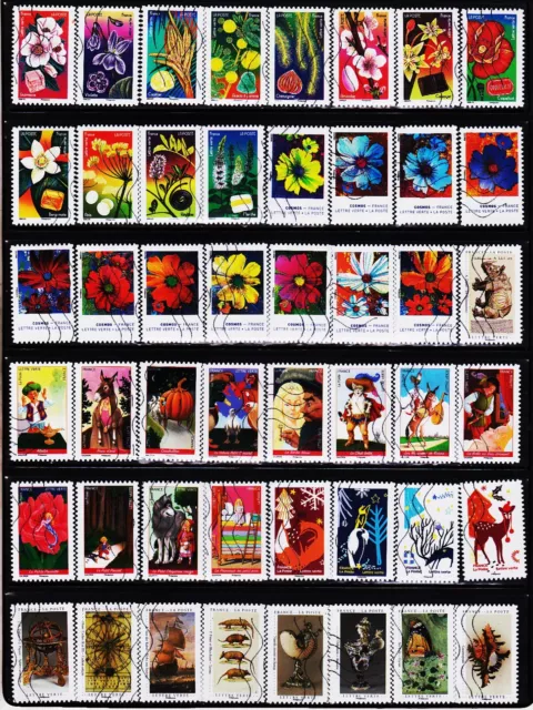 France Recent 205 All Different Used Stamps Collection Lot #K3004