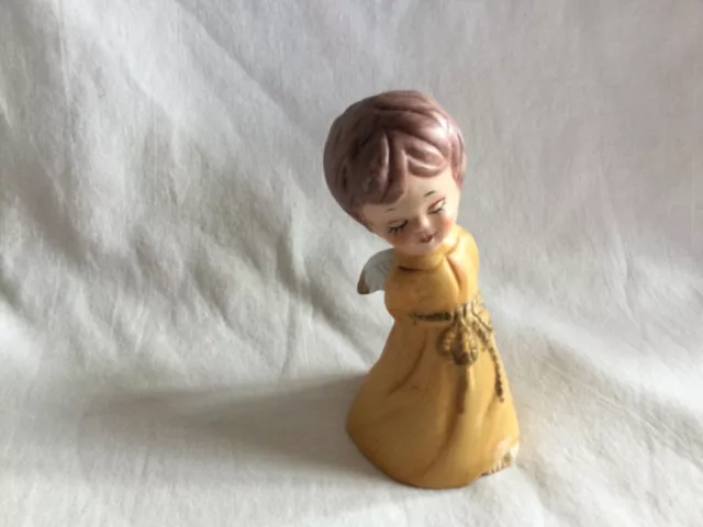 Vintage Jasco Wishing Merri Bells Angel Fine Bisque Porcelain Girl Figurine