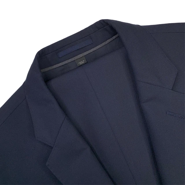 Uomo 44 R J Girocollo Crosby X Loro Piana Blu Navy Slim Fit Lana Abito