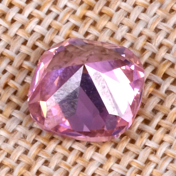 Unheated 12.15ct Pink Sapphire 12x12mm Cushion Shape Loose Gemstone nm 2