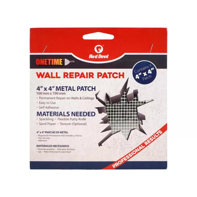 Red Devil 1214 ONETIME Wall Repair Patch, 4 inch, Multi