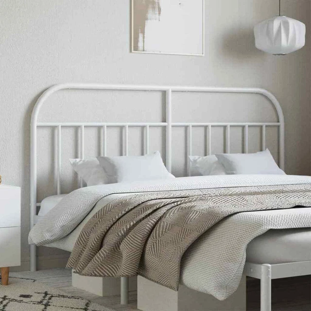 Testiera in Metallo Bianco 135 cm vidaXL